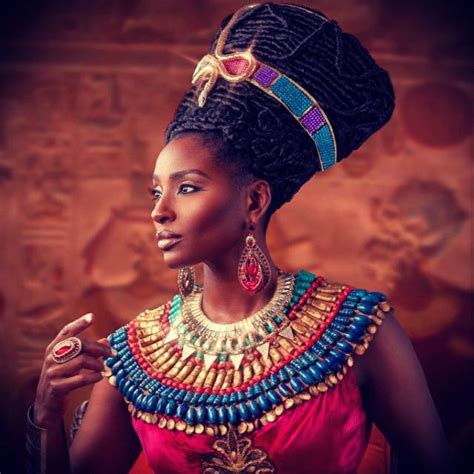 Queen Nefertiti African Queen Black Beauty Kemet Love Peace