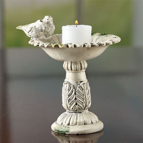 Elegant Bird Bath Candle Holder Candles And Accessories