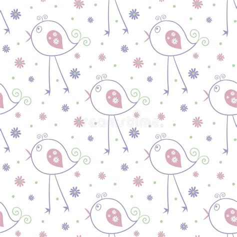 Seamless Bird Pattern And Background Vector Illustration Stock Vector