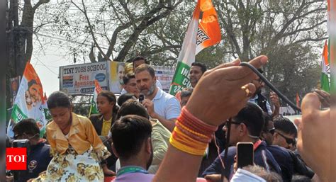 Rahul Gandhi Resumes Nyay Yatra In Chhattisgarh Blames Bjp Rss For Fanning Hatred Raipur