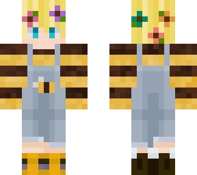 The minecraft skin, tubbo in bee overalls, was posted by endermanfurry. tubbo's bee | Minecraft Skin