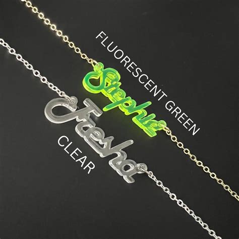 Acrylic Name Necklace Personalized Jewelry Custom Name Etsy