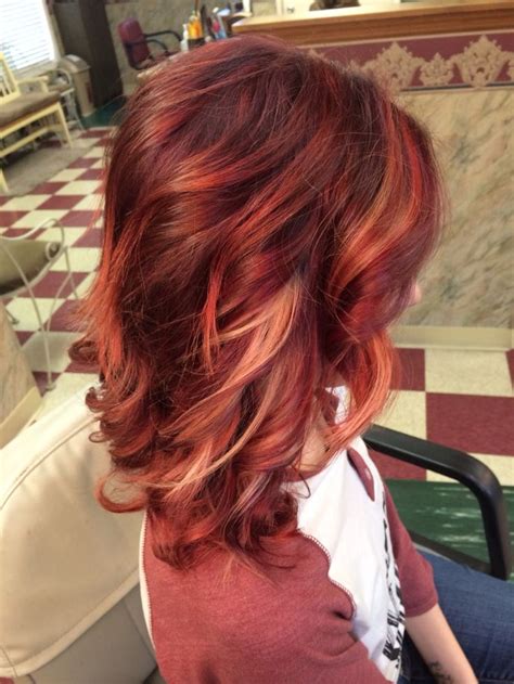 Always—and we mean always!—use a heat protectant product. Latest Ideas for Brown Hair with Red and Blonde Highlights ...