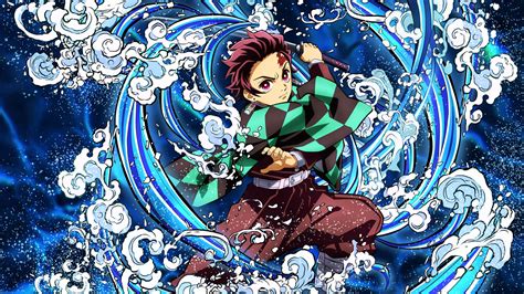 Download Tanjiro Water Breathing Technique Demon Slayer Background