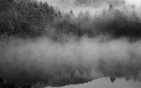 Nagano Lake Photograph Foggy Lake Foggy Landscape Etsy Large Art