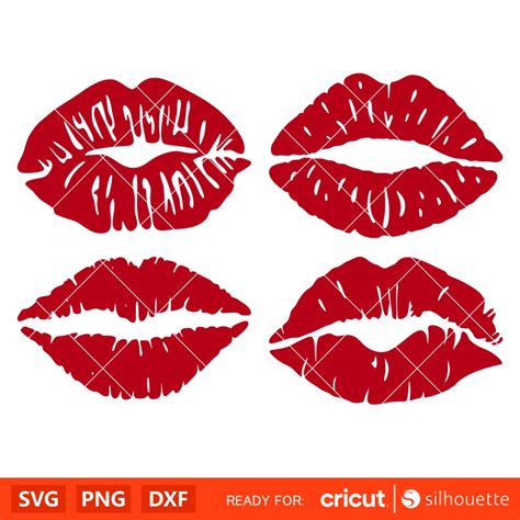 Kiss Lips Bundle Svg Valentines Day Svg Valentine Svg Love Svg Cricut Silhouette Vector