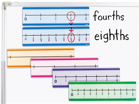 Giant Magnetic Write And Wipe Number Lines Fractions Set Of 6 At