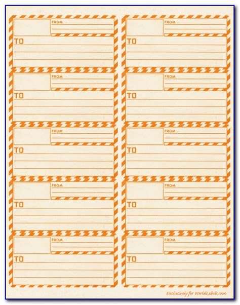 Avery Shipping Label Template 4 Per Sheet Prosecution2012