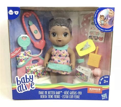 Baby Alive Make Me Better Baby Doll African American Check Temp She