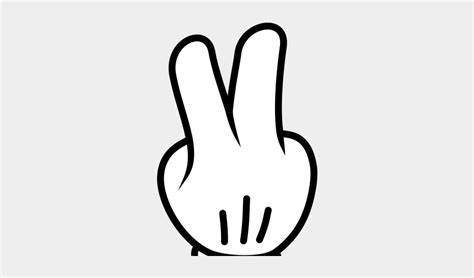 Mickey Mouse Peace Sign Svg