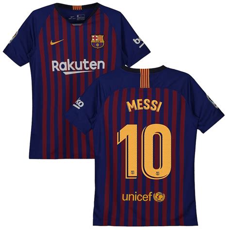 Lionel Messi Barcelona Nike Youth 201819 Home Replica Stadium Player Jersey Blue