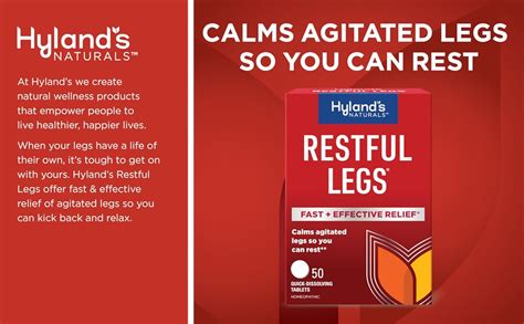 Hylands Naturals Restful Legs Tablets Natural Itching