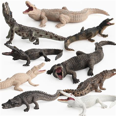 Big Size Animals Kingdom Crocodile Toy Set Plastic Play Toys World Park
