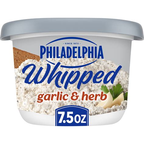 Philadelphia Garlic And Herb Whipped Cream Cheese Spread 75 Oz Tub