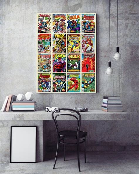 Marvel Comic Book Collage Canvas Print The Art Piece Comes Gallery