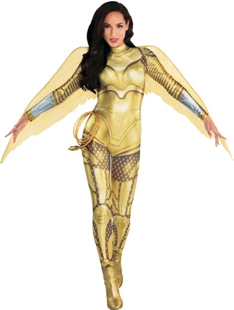 Women S Dc Wonder Woman Diana Prince Gold Jumpsuit Halloween Costume Assorted Sizes Party City