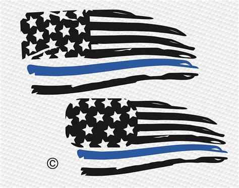 Thin Blue Line Flag Vector At Collection Of Thin Blue