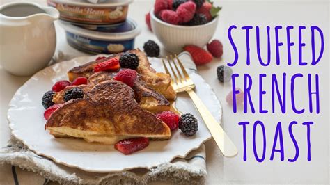 Top with the remaining 6 bread slices and press around the edges to seal. Stuffed French Toast - YouTube