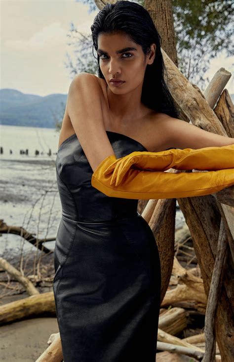 Leather Weather Bhumika Arora By Royal Gilbert For Elle Canada October