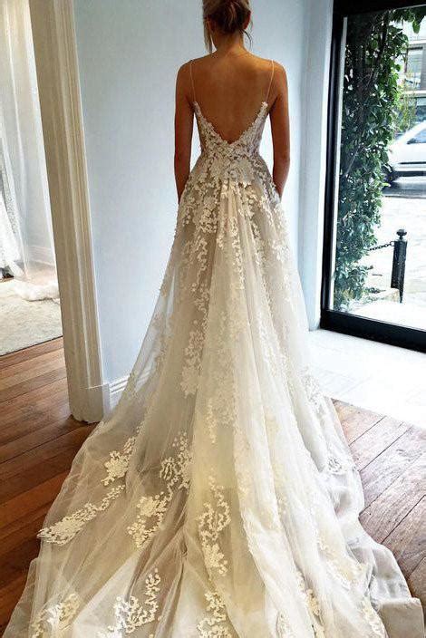 Get the best deals on lace beach wedding dresses. Sexy Deep V neck Lace Backless Bridal Dresses,Long Beach ...