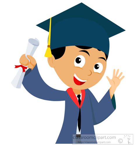 Graduation Clipart Male Student Holding Degree Graduation Clipart