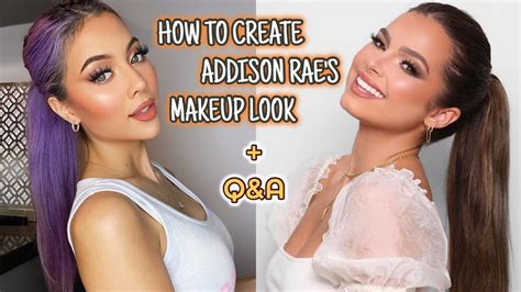Recreating Addison Rae X James Charles Glam Makeup Look Qanda Youtube