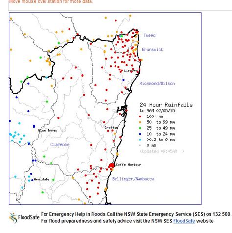 Ne New South Wales Coastal Flooding And Rain 1 And 2 May 2015