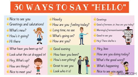Creative Ways To Say Hello In English Esl