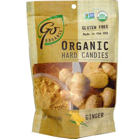 Goorganic Organic Hard Candies Ginger 35 Oz 100 G Iherb