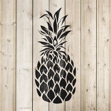 Pineapple Stencil Reusable Diy Craft Stencils Of A Pineapple Etsy