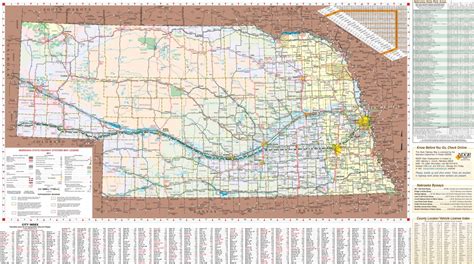 State And County Maps Of Nebraska Printable Road Map Of Nebraska