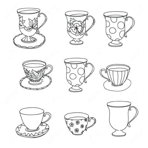 When i click on the tea cup template it sends me to the page to sign up again. Free Printable Tea Cup Coloring Pages | Coloring pages ...