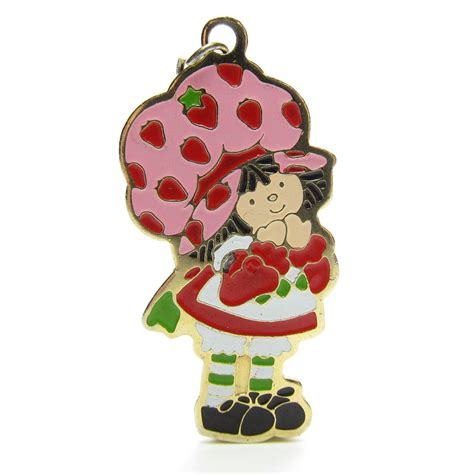 This Vintage Strawberry Shortcake Charm Or Pendant Features An Enameled