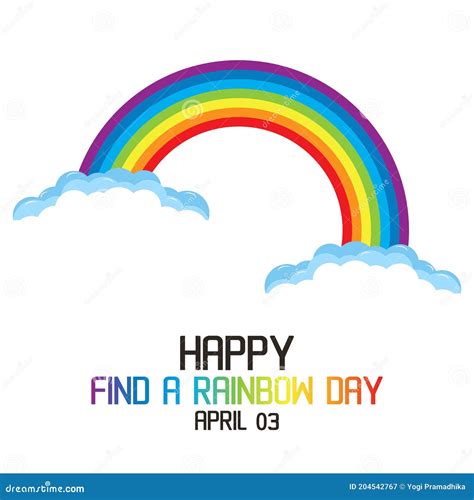 Happy Find A Rainbow Day Vector Illustration Stock Vector