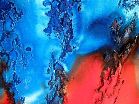 Abstract Painting Original Textured Blue Red Abstract Art Etsy