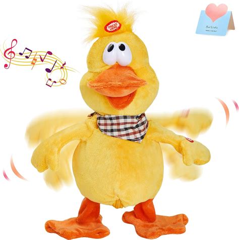 Houwsbaby Quacking Duck Musical Duckling Stuffed Animal