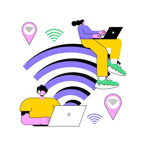 Wi Fi Connection Abstract Concept Vector Illustration Stock Vector