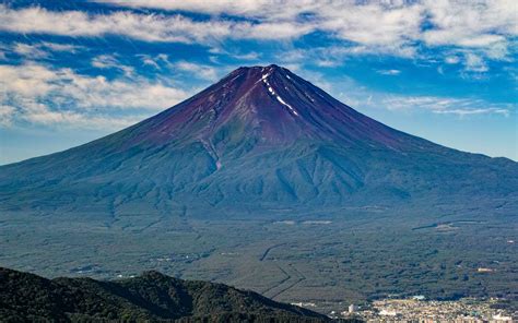 Wallpaper Fuji Mountain Volcano Japan Nature Landscape Papel De