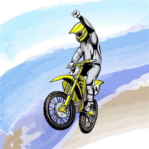Supermoto racing design logo vector. Motocross Vector Illustrations