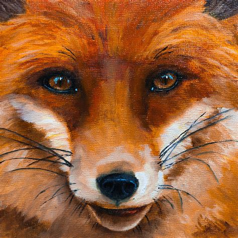 Fox Portrait Painting By Dan Twitchell Pixels