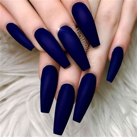 Elegant Dark Blue Nail Designs To Capture Your Heart Black Nails