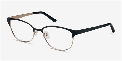 Sapphire Browline Black Golden Frame Glasses For Women Glasses