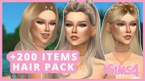 4gb Cc Hairs Pack My Folder Mods The Sims 4 Hairstyles🌟free Download