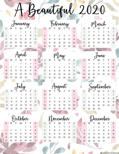 Calendario Infantil Calendarios 2020 Para Imprimir Bonitos Para Ninos