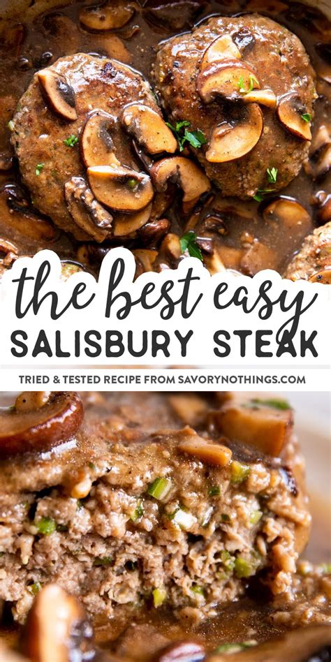 Although that may not seem like anything too inspiring at first, the truth is there are so many easy ground beef recipes you can make. Homemade Salisbury Steak is an easy comfort food dinner ...