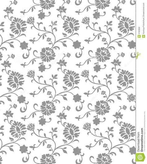 Grey Flower Floral Background Stock Vector Illustration Of Curl