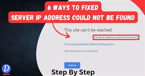 Ways To Fix Server Ip Address Could Not Be Found Error