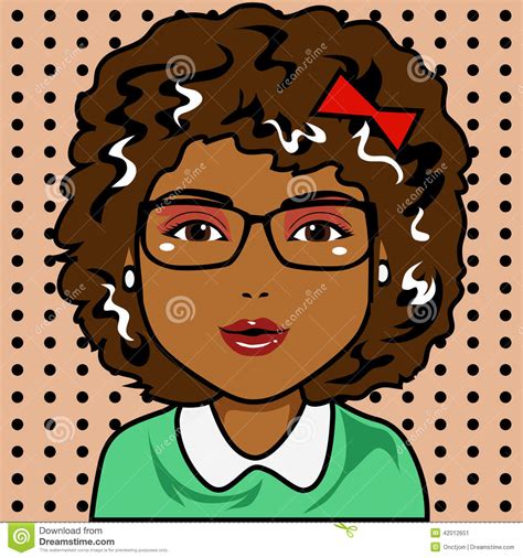 Afro Woman In Cartoon Character Stock Vector Illustration Of Human
