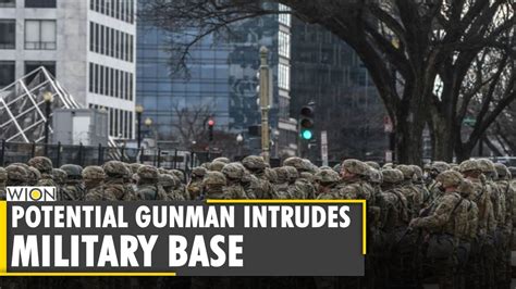 Us News Potential Gunman Intrudes Military Base Youtube