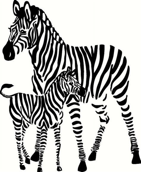 Zebra Mom And Foal Vinyl Decal Etsy